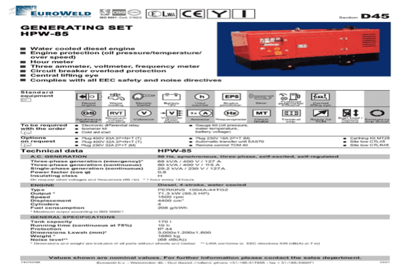 Euroweld HPW-85